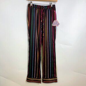 Ban.do Women's Silk Striped Stretch Straight Leg‎ Pajama Pants Size XS NWT